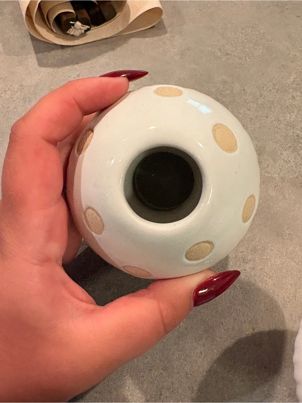 Target Ceramic Mushroom Tea Light Holders in Cream and Tan